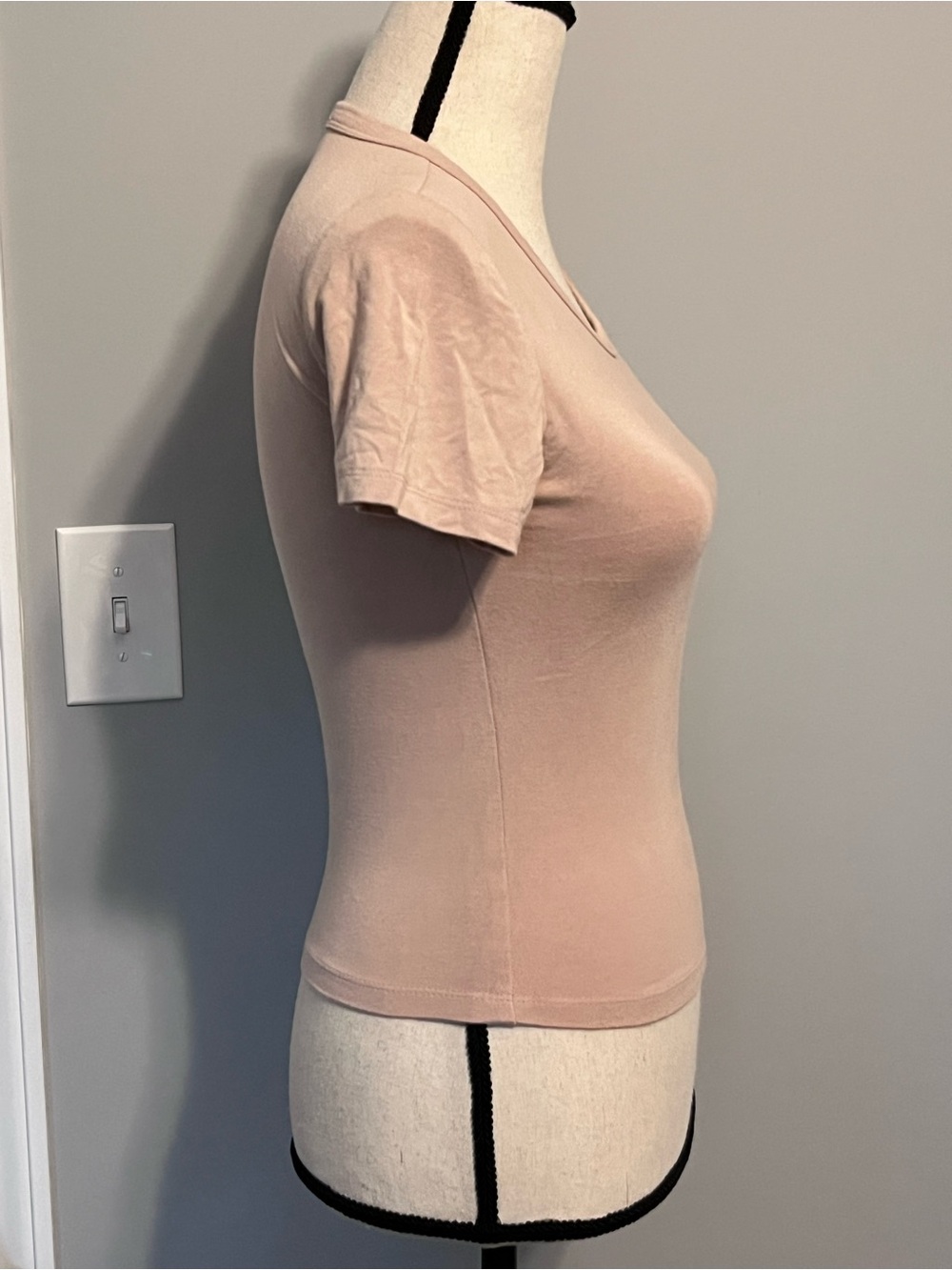 Pink Rose Short-Sleeve Crewneck Top - Tan - Picture 3 of 8